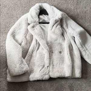 LOFT Cream Teddy Jacket